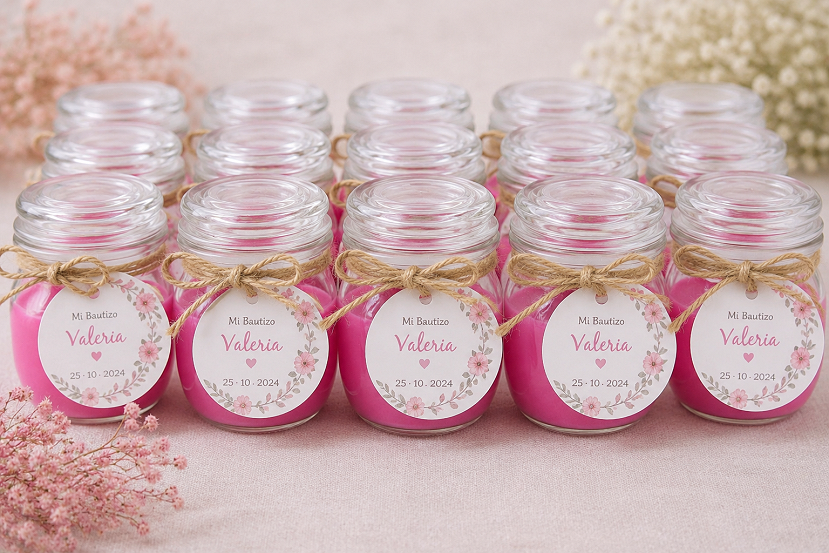 Vela Aromática rosa cristal