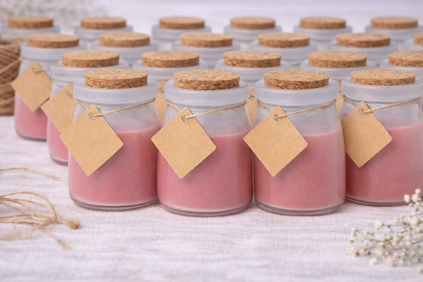 Vela Aromática rosa tapa corcho