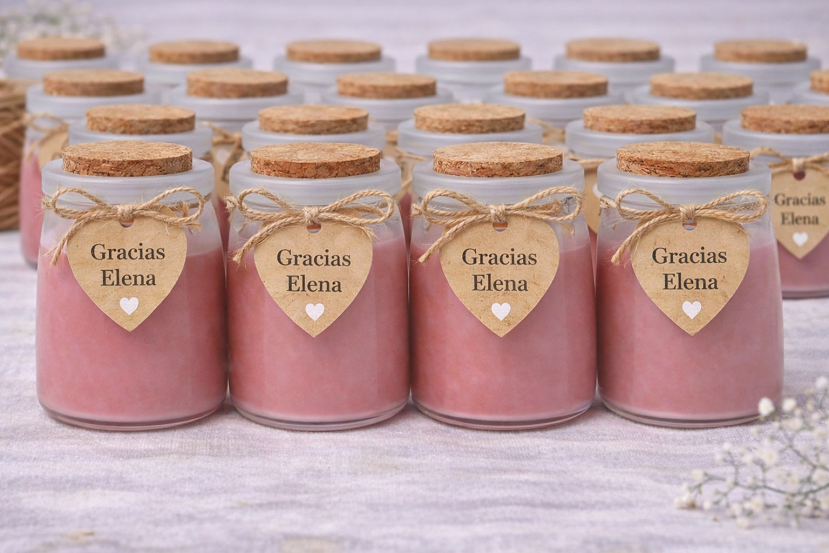 Vela Aromática rosa tapa corcho