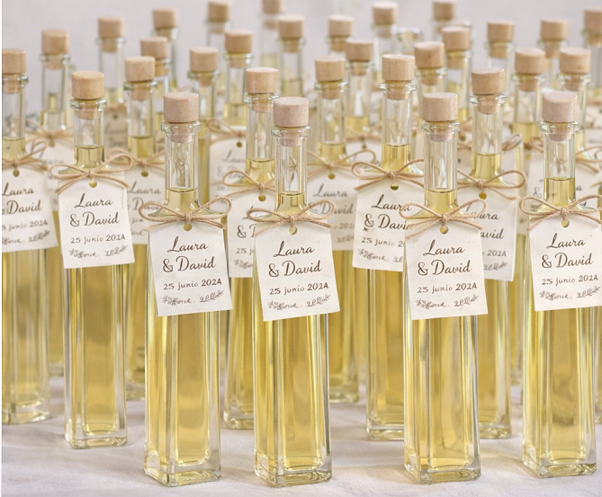 Mini botellita de mistela personalizada