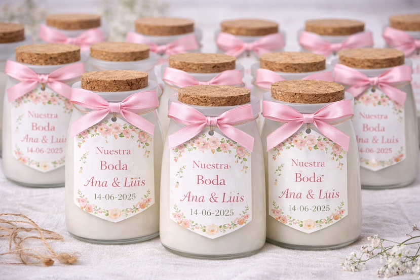 Vela Aromática blanca tapa corcho
