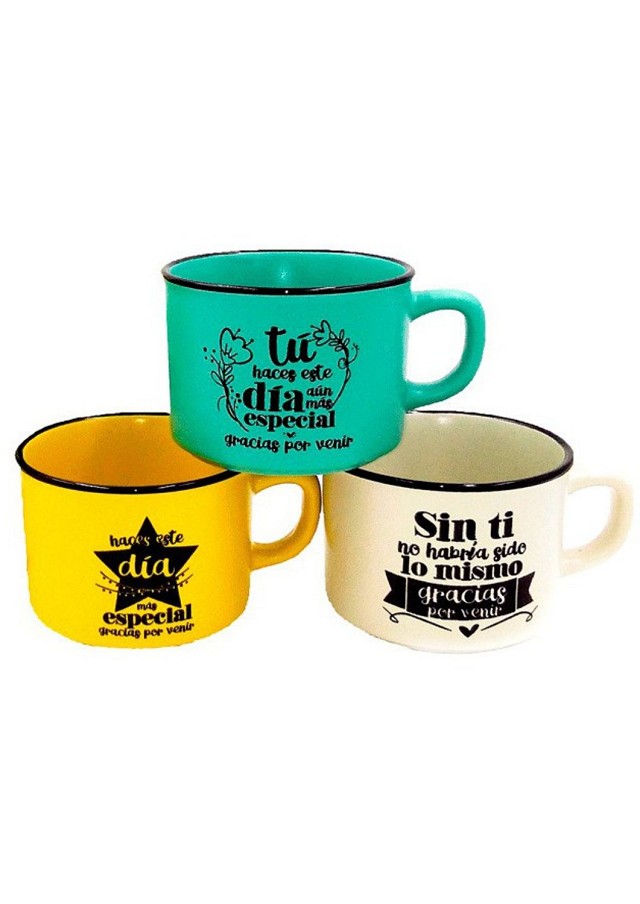 Taza "gracias por venir"