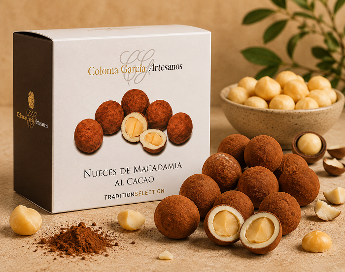 Nous de macadàmia al cacau